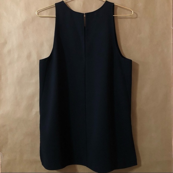 Vince | Bonded Sleeveless High Neck Longline Tunic Tank Top Black Size M - Picture 7 of 9